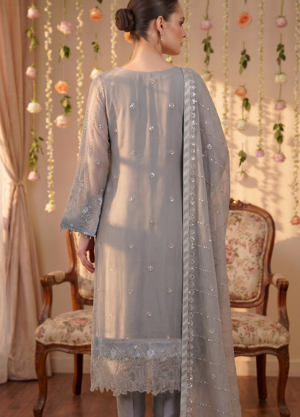 Anaya Noor by Zebtan Unstitched Embroidered Chiffon 3 Piece Suit ZB26UAC AN 05 - Festive Collection