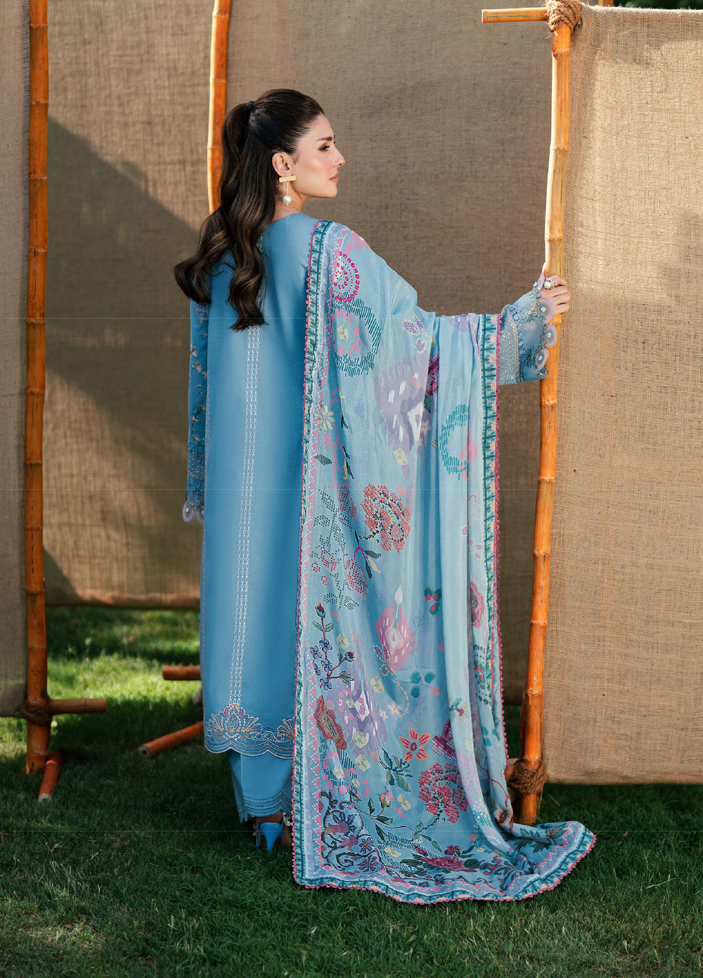 Florent Unstitched Embroidered Lawn 3 Piece Suit FL26ULE FEF-7B - Eid Collection