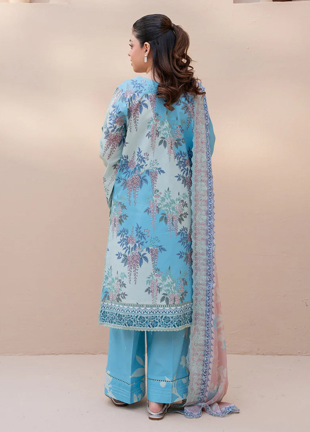 Summer in Bloom By Roheenaz Unstitched Printed Lawn 3 Piece Suit RN26USBL 37B Wild Peony - Festive Collection