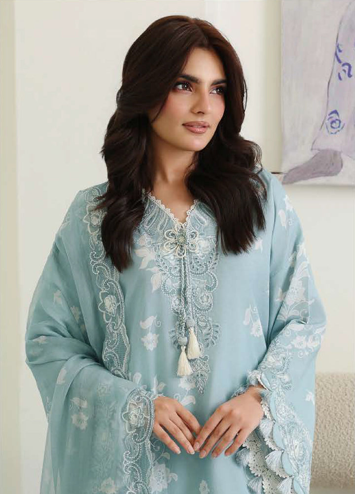 Petals in Print by Roheenaz Unstitched Printed Lawn 3 Piece Suit RN26UPP Azure Botanica RUNSS260905 - Summer Collection