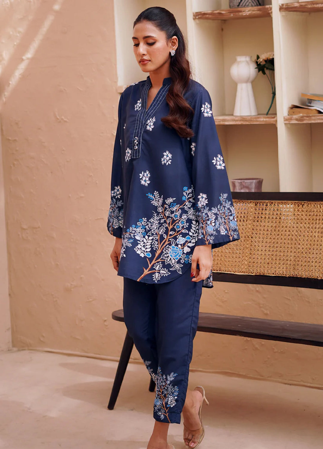 Nairah Women Pret Printed Cambric Suit NAH26PN MIDNIGHT BLUE - Spring Collection