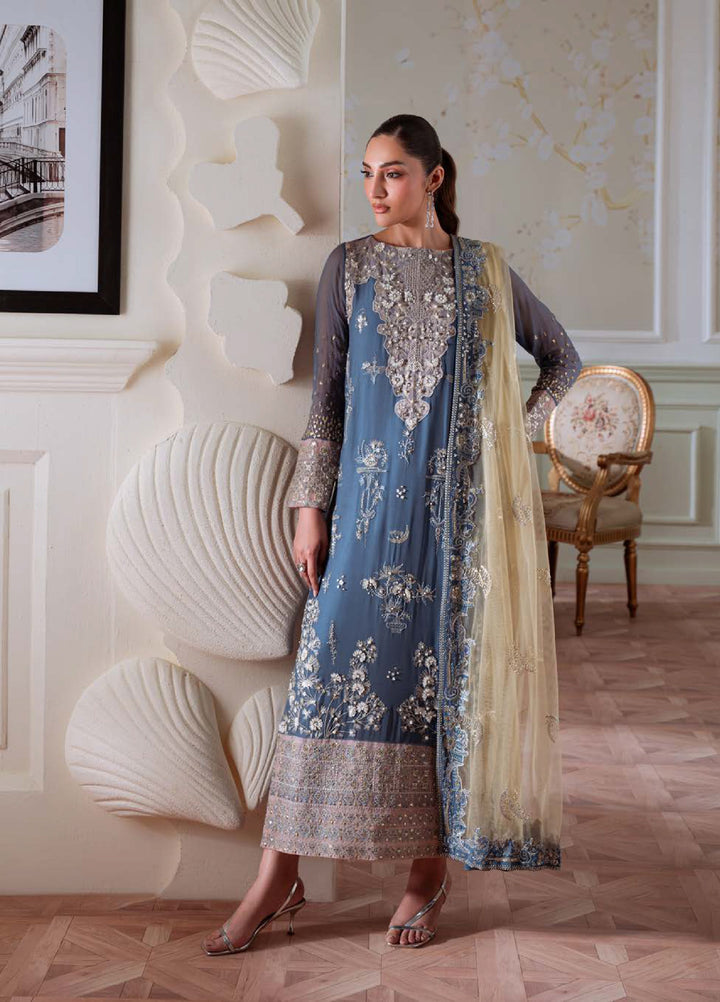 Elanora by Nureh Embroidered Unstitched Luxury Chiffon 3 Piece Suits NU25EC NEL-82 - Festive Collection