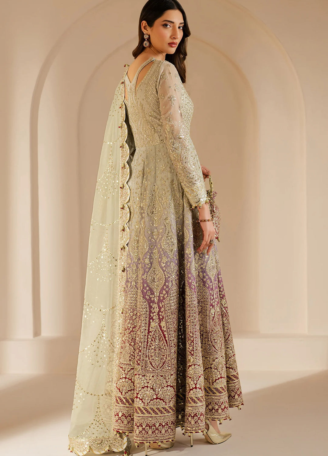 Jazmin Unstitched Chiffon Embroidered Suits 3 Piece JZ25CF JZ-WF25-01 - Festive Collection