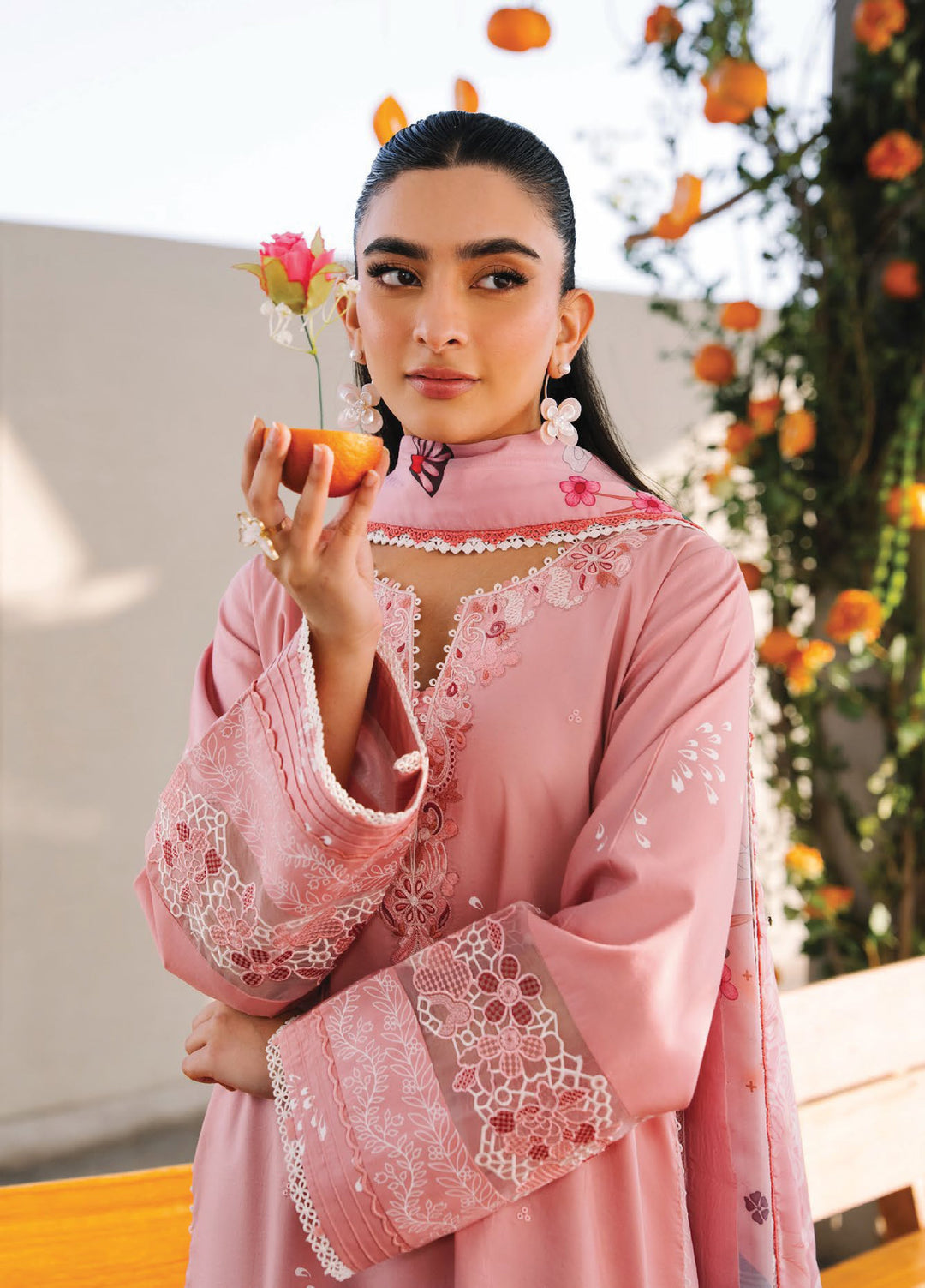 Afsanah by Seran Unstitched Embroidered Lawn 3 Piece Suit SN26UAL D-7 Ziva - Summer Collection