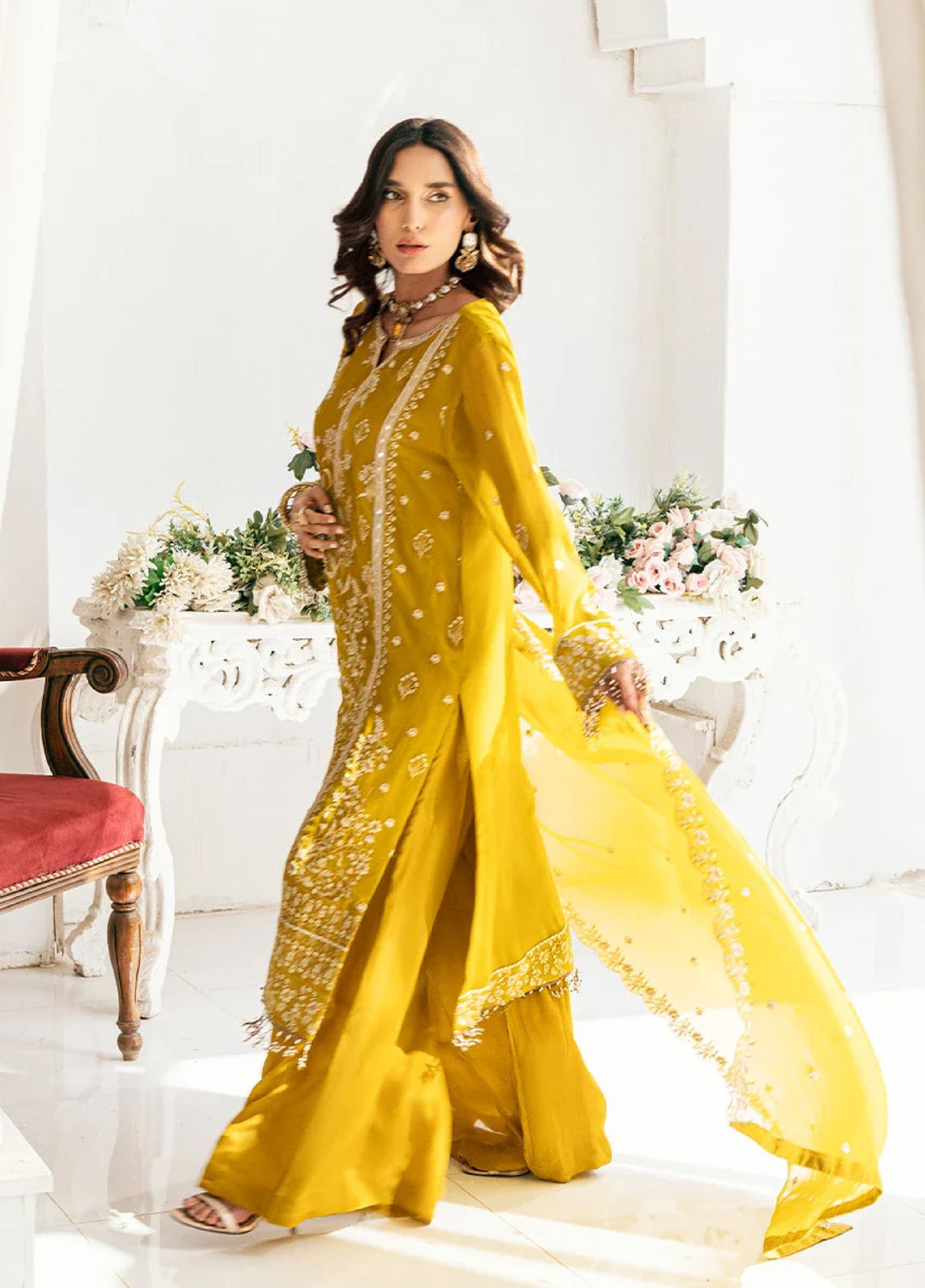 Signature by Salitex Embroidered Chiffon Suits Unstitched 3 Piece SUNS7CH041UT - Summer Collection