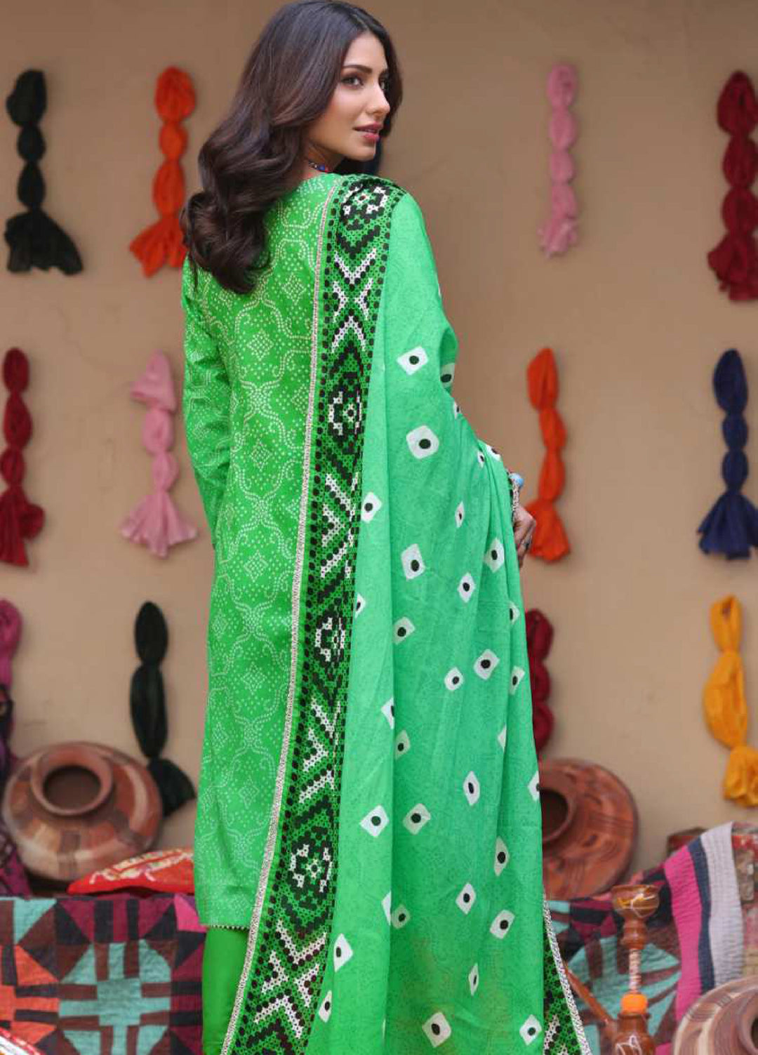 Heritage Series by AL Zohaib Unstitched Printed Chunri Lawn 3 Piece Suit AZ26UCH D-4 - Festive Collection