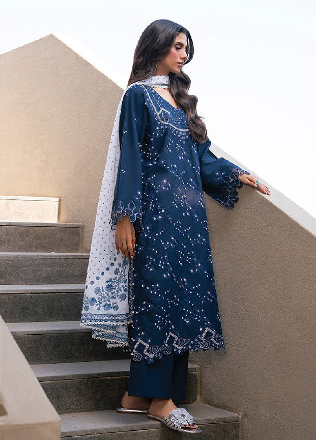 Layana by Xenia Formals Unstitched Embroidered Lawn 3 Piece Suit XE26ULL D-2 Talia - Summer Collection