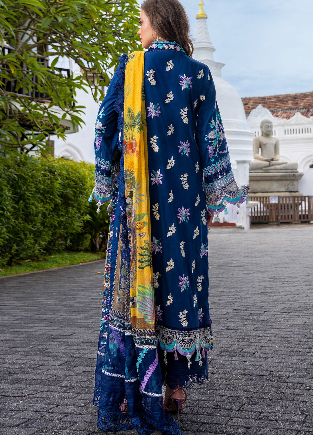 Neroli By Annus Abrar Unstitched Embroidered Lawn 3 Piece Suit ABR26UNL 01 Riba - Festive Collection
