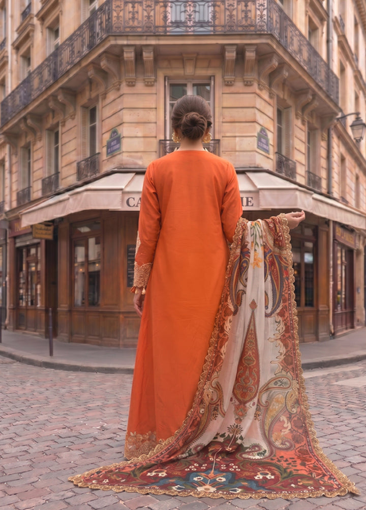 Asifa and Nabeel Unstitched Embroidered Lawn 3 Piece Suit AN26ULE Coral Fusion VSL 26-06 - Eid Collection