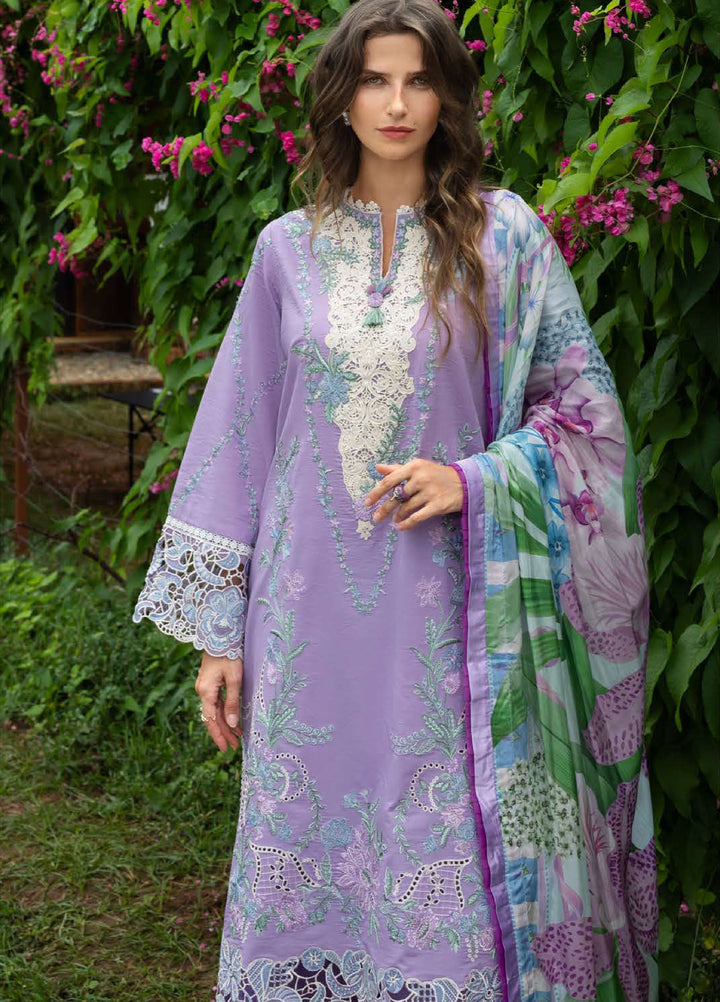 The Secret Garden by Mushq Hemline Unstitched Lawn 3 Piece Suit MU26USG D-17A Dewdrop Dance - Summer Collection