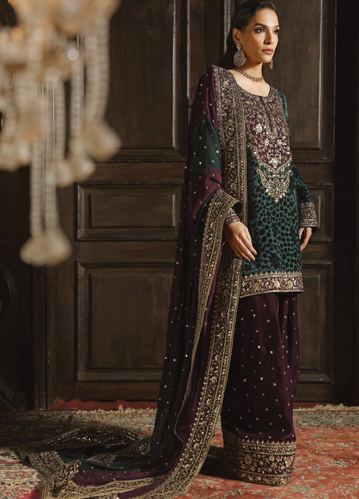 Signora by Charizma Unstitched Velvet Embroidered Suits 3 Piece CRZ25SV CVT5-09 - Festive Collection