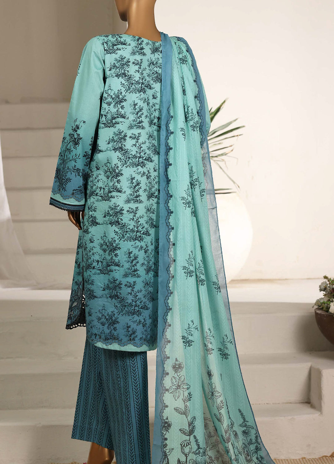 Guldozi by HZ Textiles RTW Embroidered Lawn 3 Piece Suit CPE-3P-026 - Summer Collection
