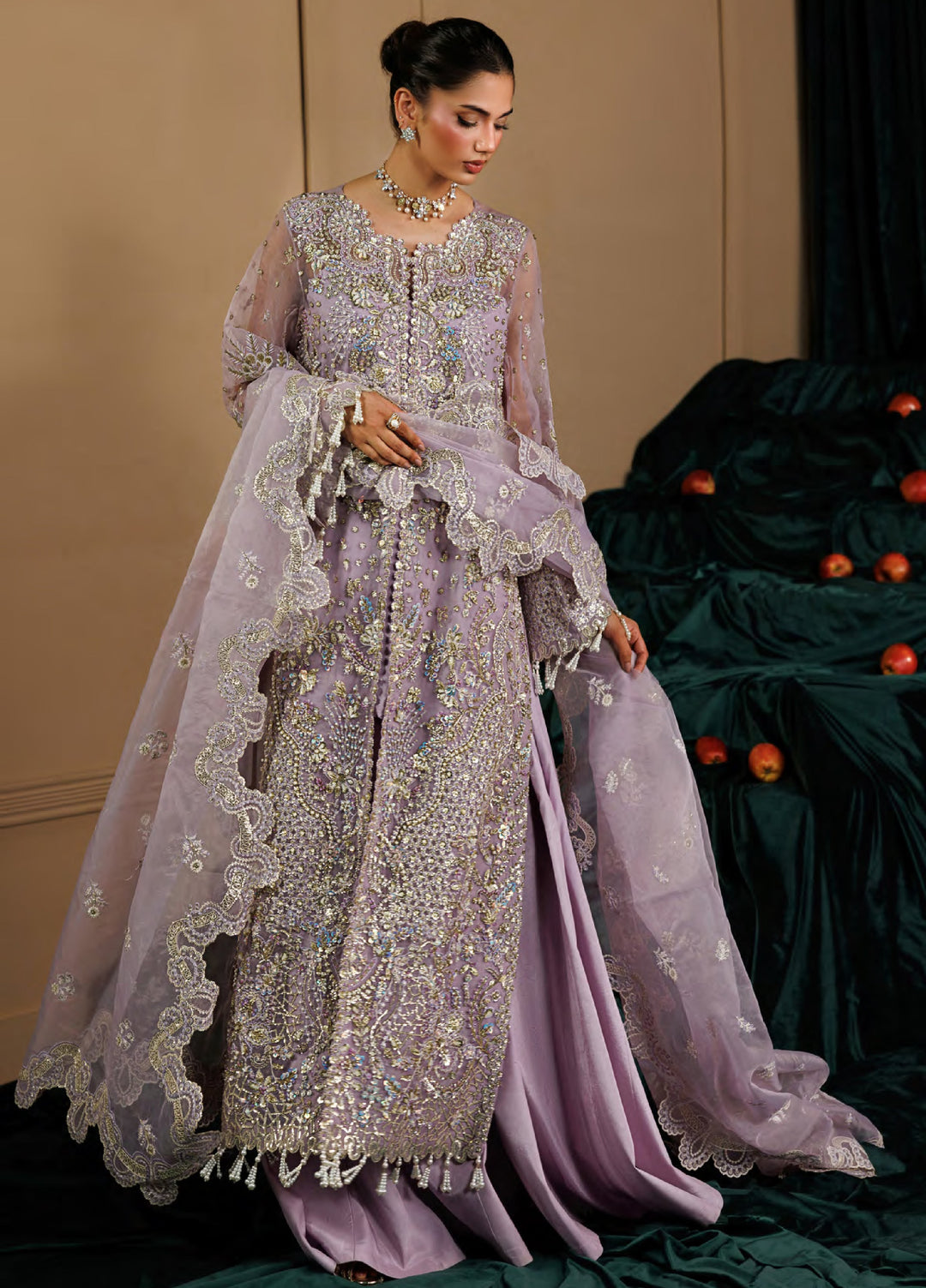 Celeste by Emaan Adeel Unstitched Embroidered Organza 3 Piece Suit EA26UCF Cyra - Festive Collection