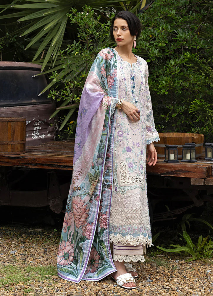 Mon Tresor by Esmel Unstitched Embroidered Luxury Lawn 3 Piece Suit EML26UMT D2-Aria - Summer Collection