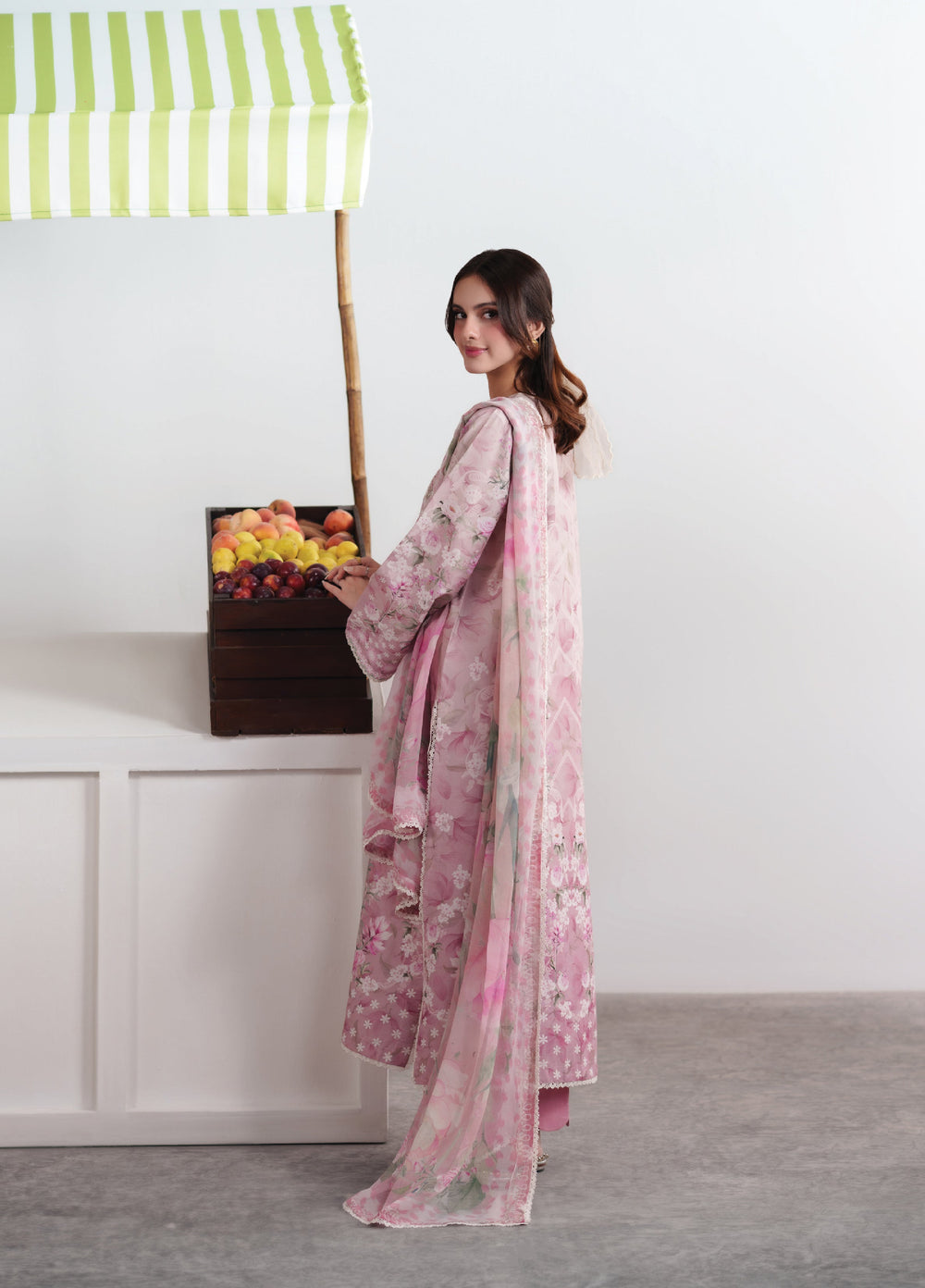 Summer Diary by Neeshay Unstitched Printed Lawn 3 Piece Suit NSH26SD Rose Garden - Casual Collection