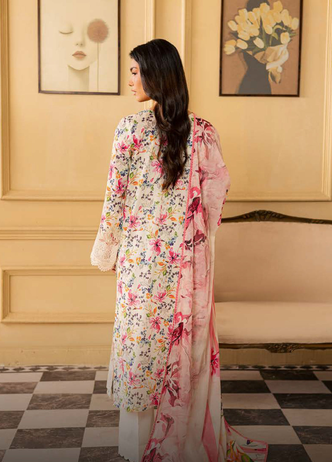 Daria by Riaz Arts Unstitched Embroidered Lawn 3 Piece Suit DA26UCT DA-60 - Summer Collection
