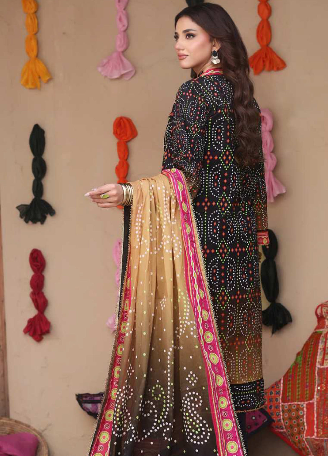 Heritage Series by AL Zohaib Unstitched Printed Chunri Lawn 3 Piece Suit AZ26UCH D-2 - Festive Collection