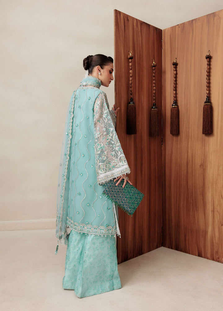 Aik Shaam by AIK Atelier Unstitched Organza Embroidered 3 Piece Suit AIK26US D-06 - Wedding Collection