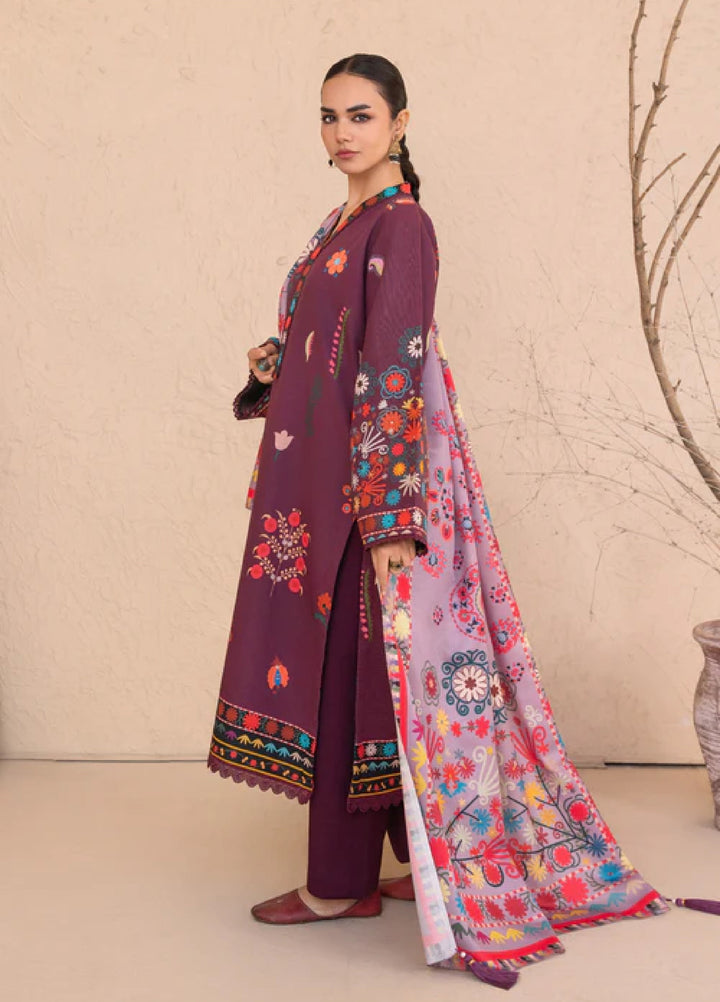 Jugnu by Chandan Nagri Women Pret Embroidered Khaddar 3 Piece Suit Noorza - Winter Collection