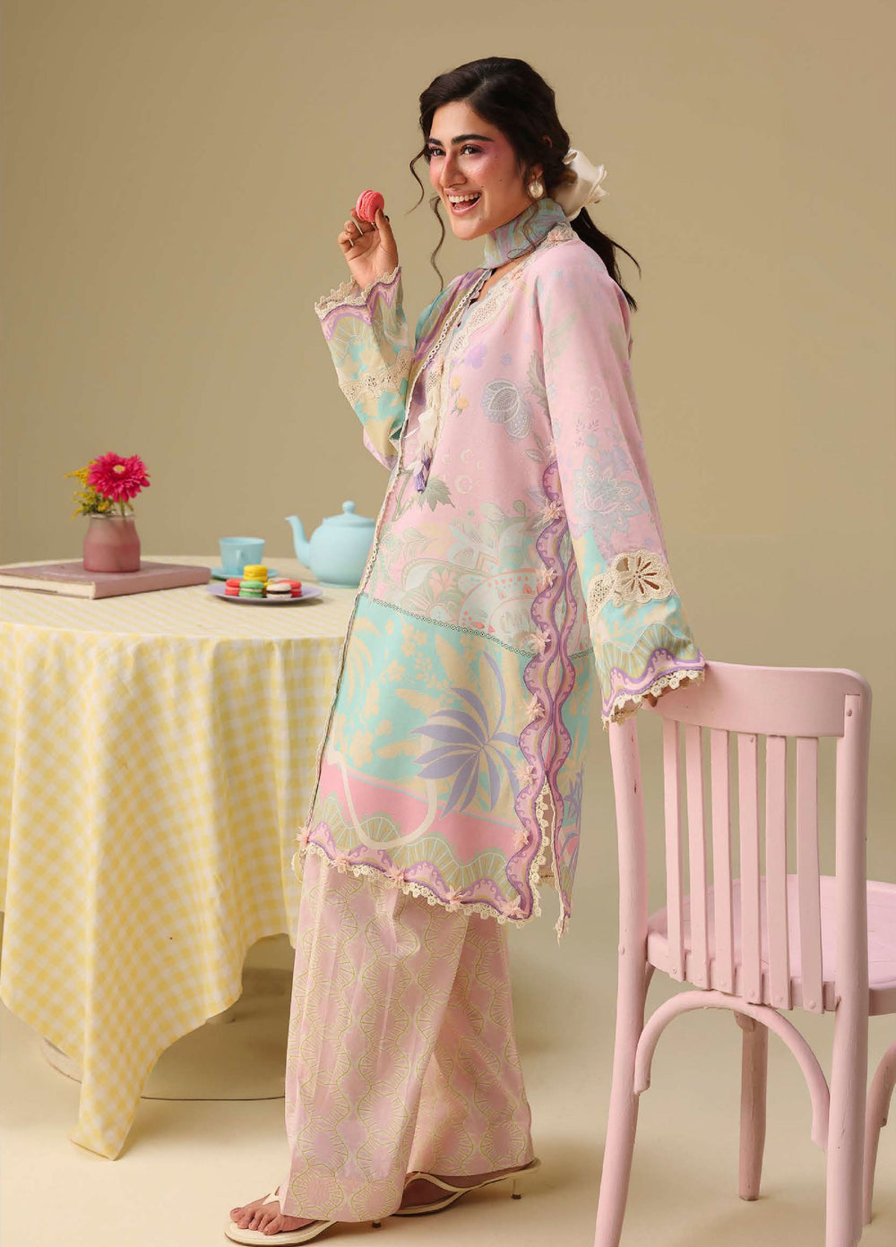 Soleil Hemline by Mushq Unstitched Printed Lawn 3 Piece Suit MU26USL Honey Petal HUNSS260312 - Festive Collection