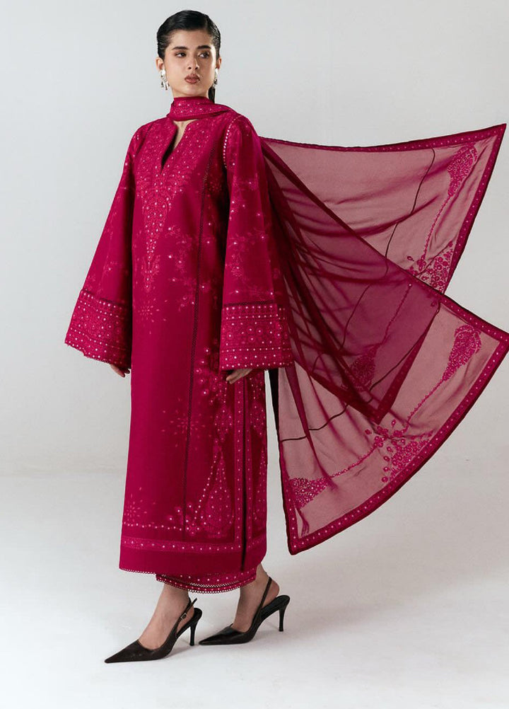 Jugnu by Hussain Rehar Unstitched Embroidered Cotton 3 Piece Suit HR26UCJ Sela JUG-LD D#1276 - Eid Collection