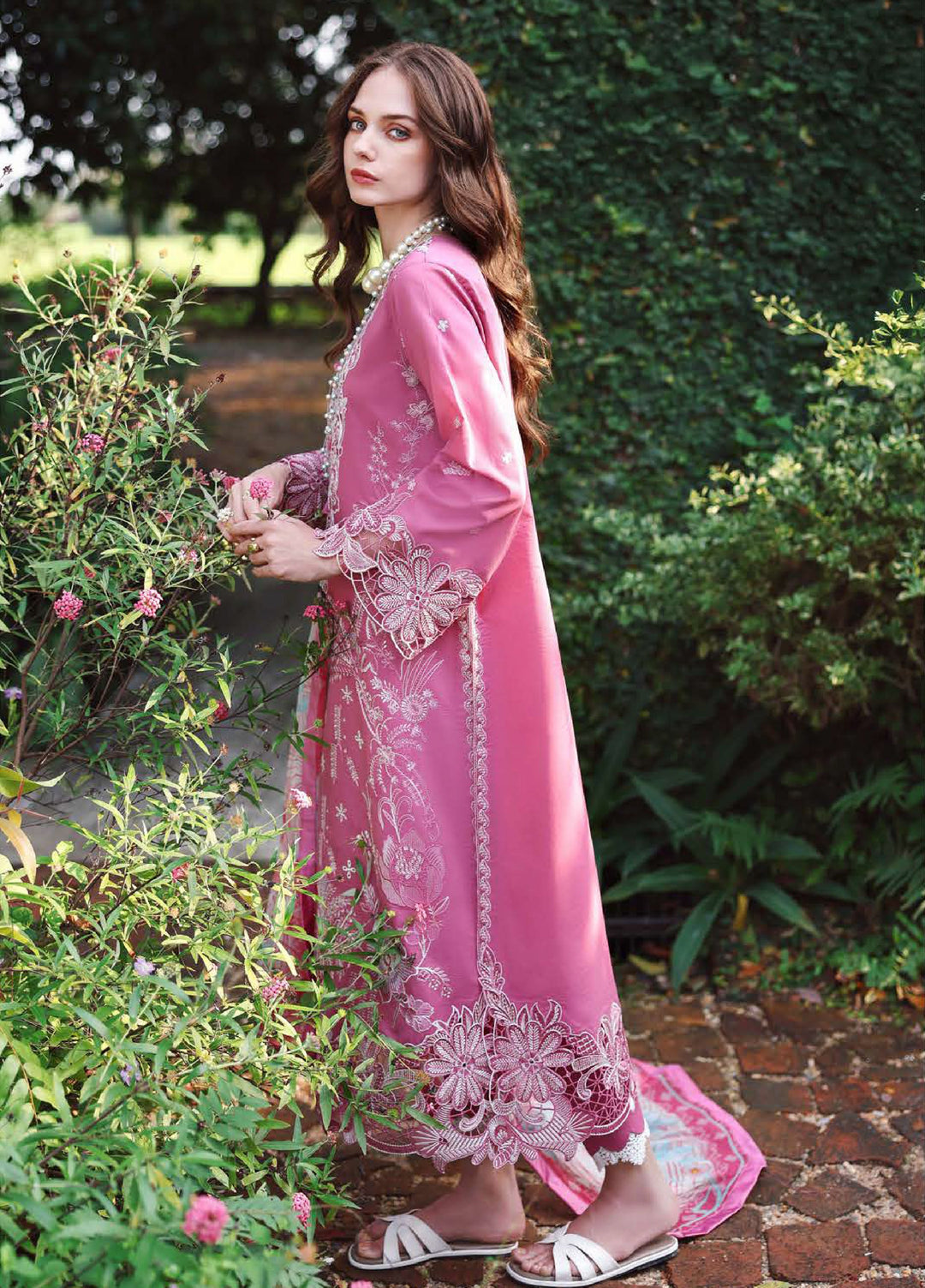 The Secret Garden by Mushq Unstitched Embroidered Lawn 3 Piece Suit MU26ULSG Mystic Camellia HUNSS260208 - Festive Collection