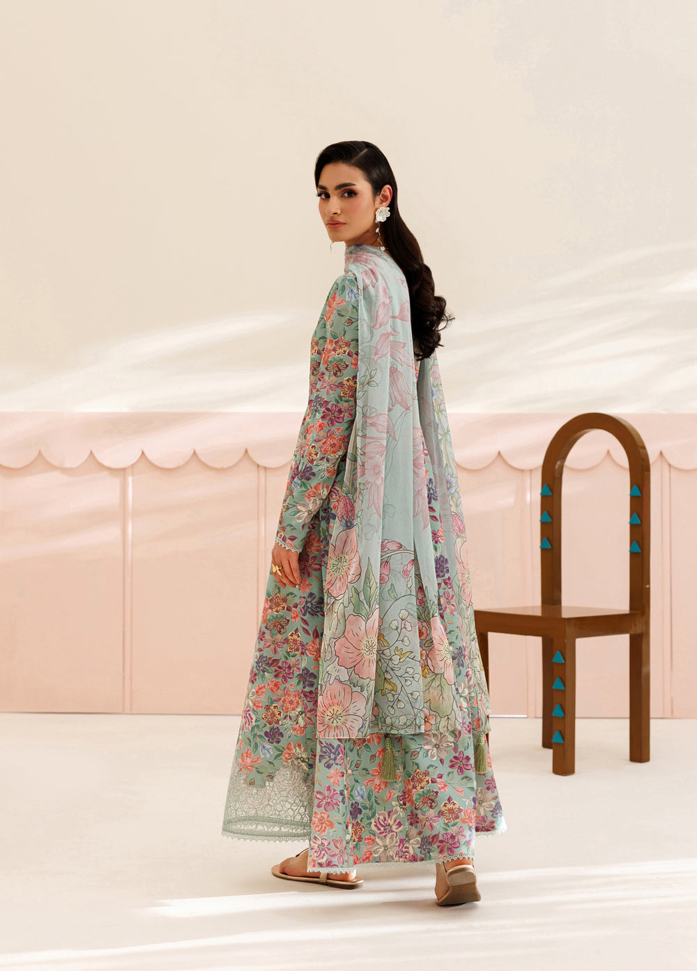 Azzal Unstitched Printed and Embroidered Lawn 3 Piece Suit AZL26UPL AZL-142 - Summer Collection