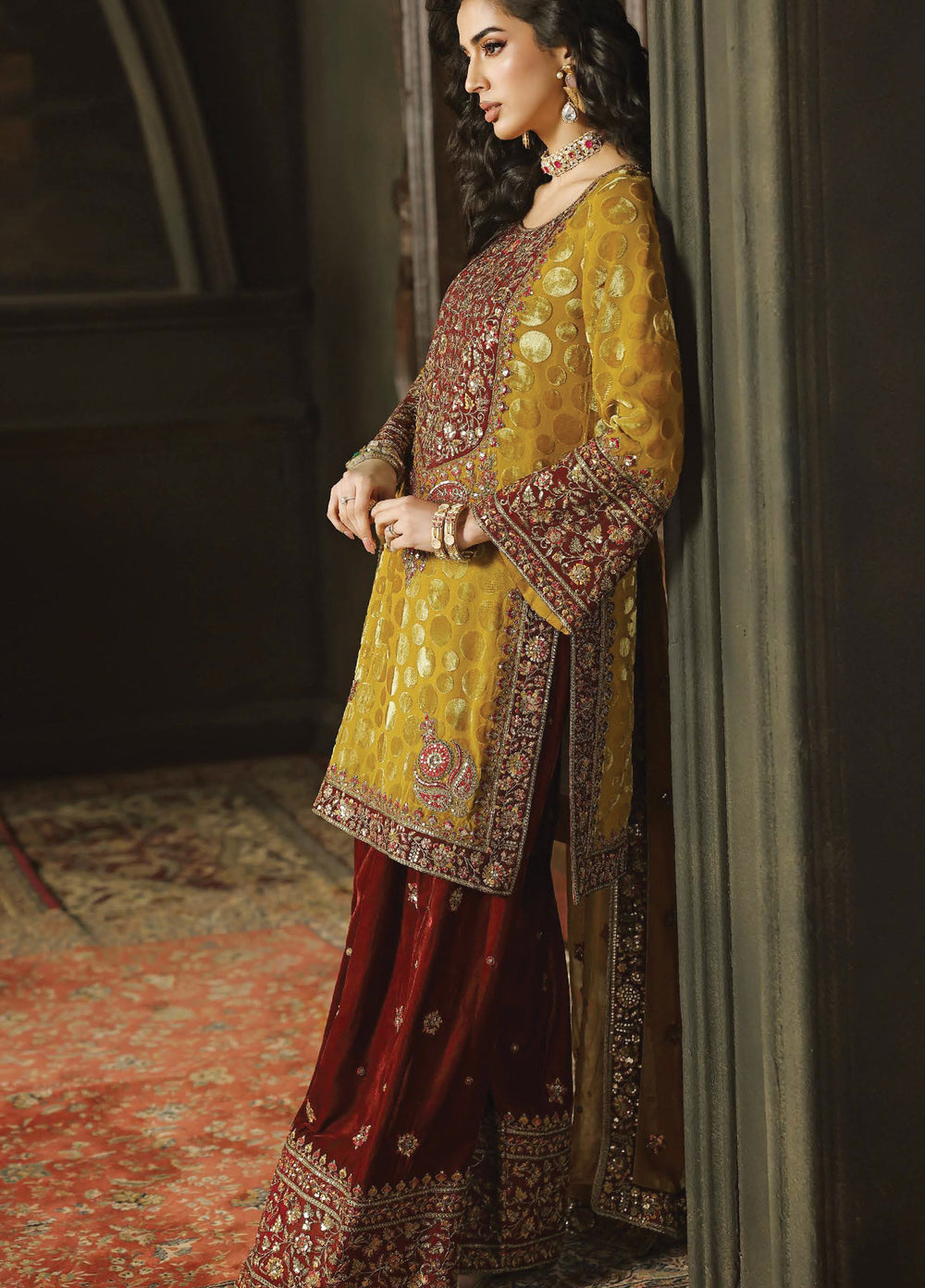 Signora by Charizma Unstitched Velvet Embroidered Suits 3 Piece CRZ25SV CVT5-16 - Festive Collection