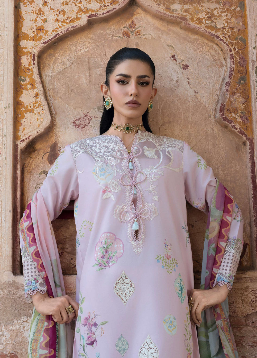 Bloom by Saira Shakira Unstitched Embroidered Lawn 3 Piece Suit SSR26ULB MAELLE-06A - Eid Collection