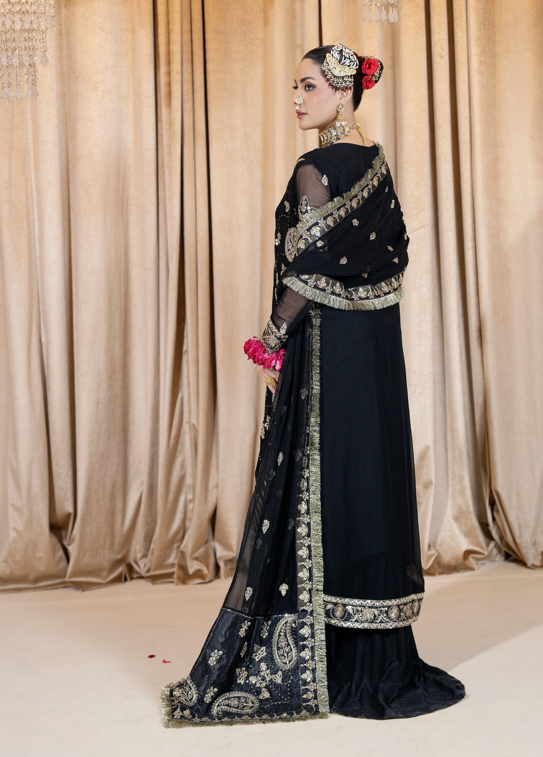 Maah-e-Noor Raum by Sarb Unstitched Embroidered Bamber Chiffon 3 Piece Suit RS26UMN MWF-06 - Wedding Collection