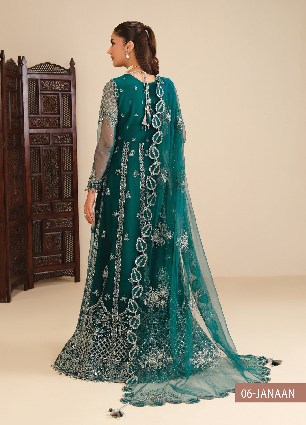 Alizeh Fashion Unstitched Embroidered Net 3 Piece Suit AF26UNF AF-NT-2261-JANAAN - Festive Collection