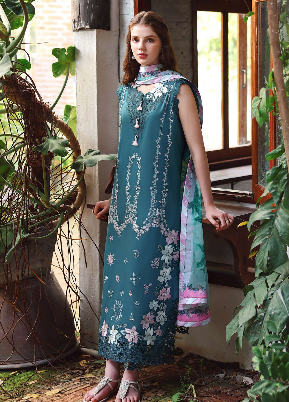 The Secret Garden by Mushq Unstitched Embroidered Lawn 3 Piece Suit MU26ULSG Ivy Spell HUNSS260206 - Festive Collection