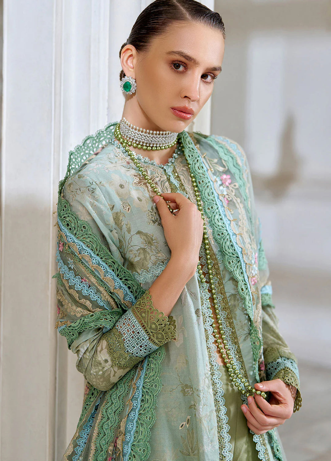 Sobia Nazir Unstitched Embroidered Luxury Lawn 3 Piece Suit SN26ULE D-12 A - Eid Collection