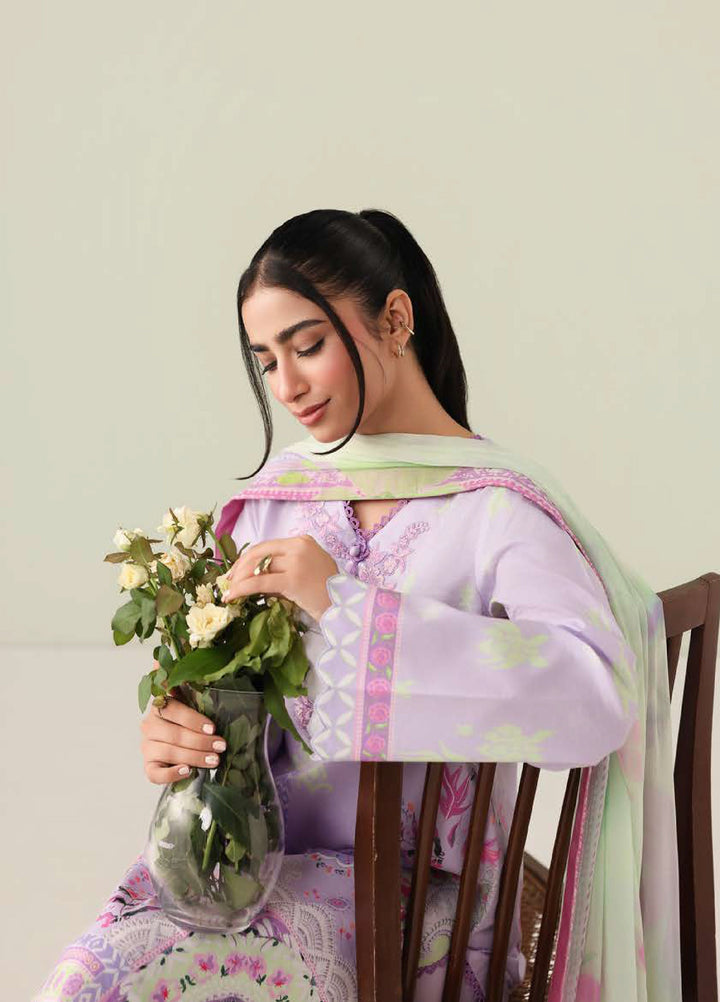 Rosette by Roheenaz Unstitched Lawn Embroidered 3 Piece Suit RNZ26UR Azure Days-3A - Summer Collection