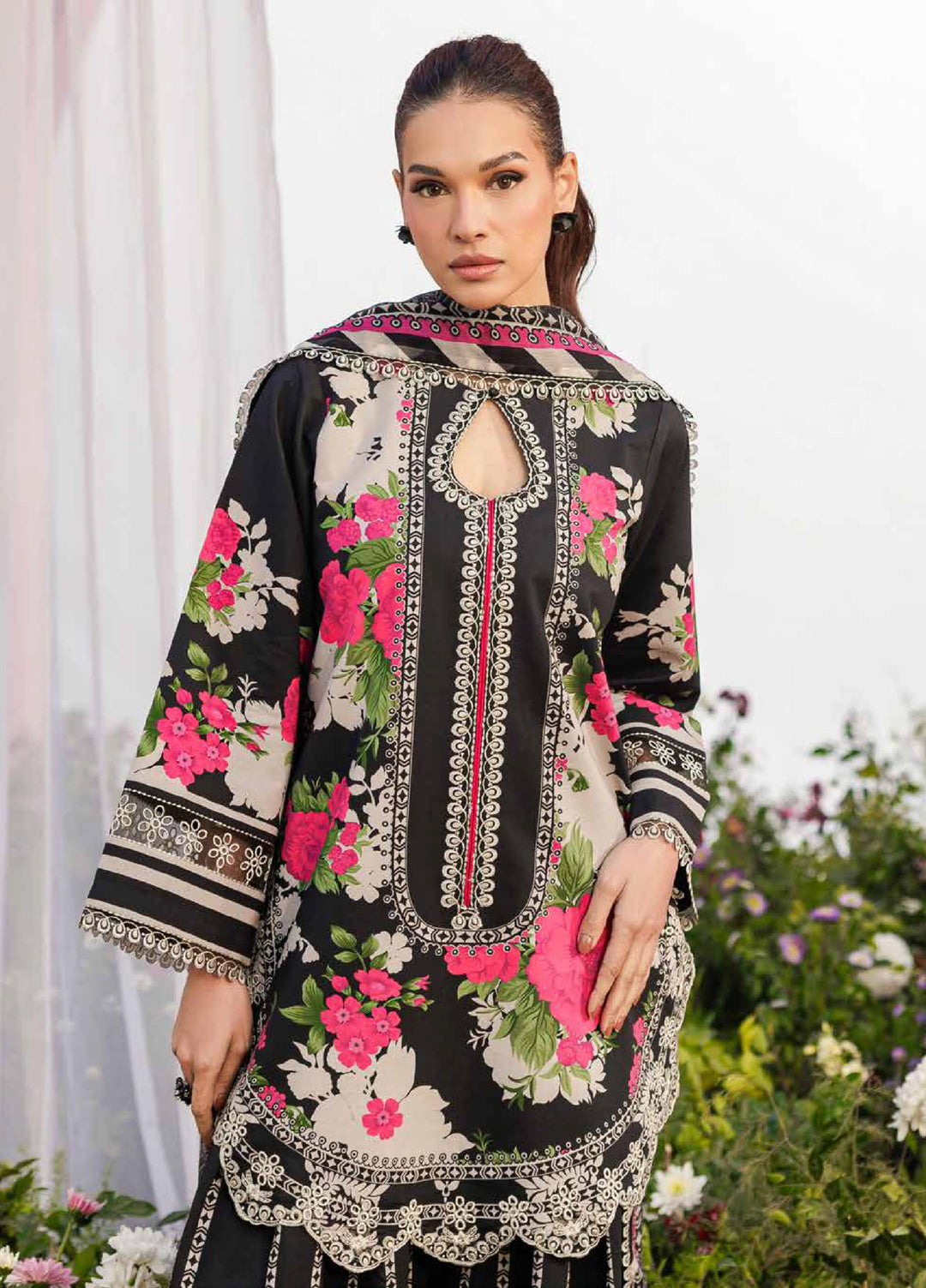 Rang e Bahar by Charizma Unstitched Embroidered Lawn 3 Piece Suit CHR26URB CRB6-06 - Summer Collection