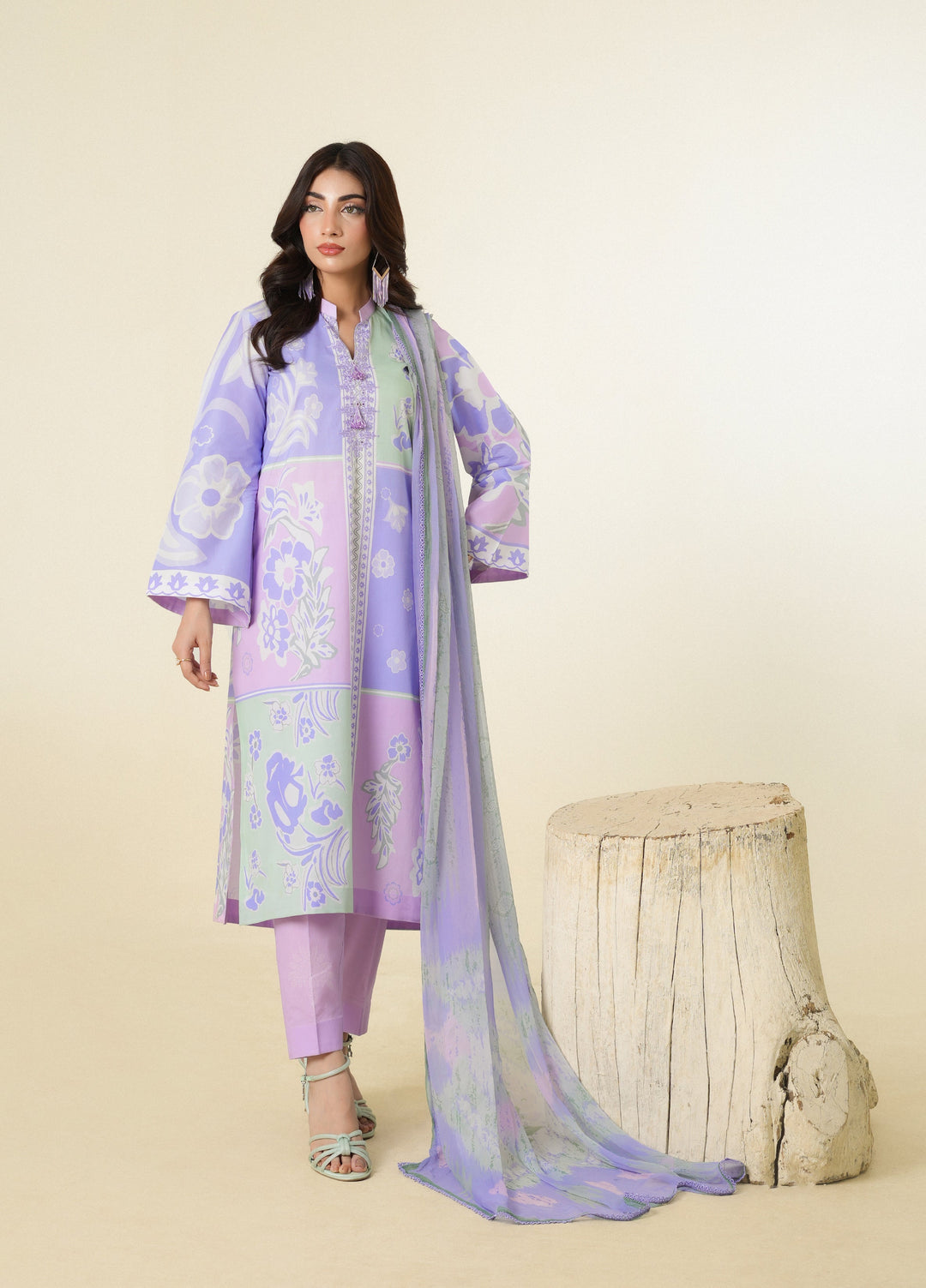 Zar e Jahan by Huma Gul Unstitched Printed Lawn 3 Piece Suit MEHARHG-902 - Casual Collection