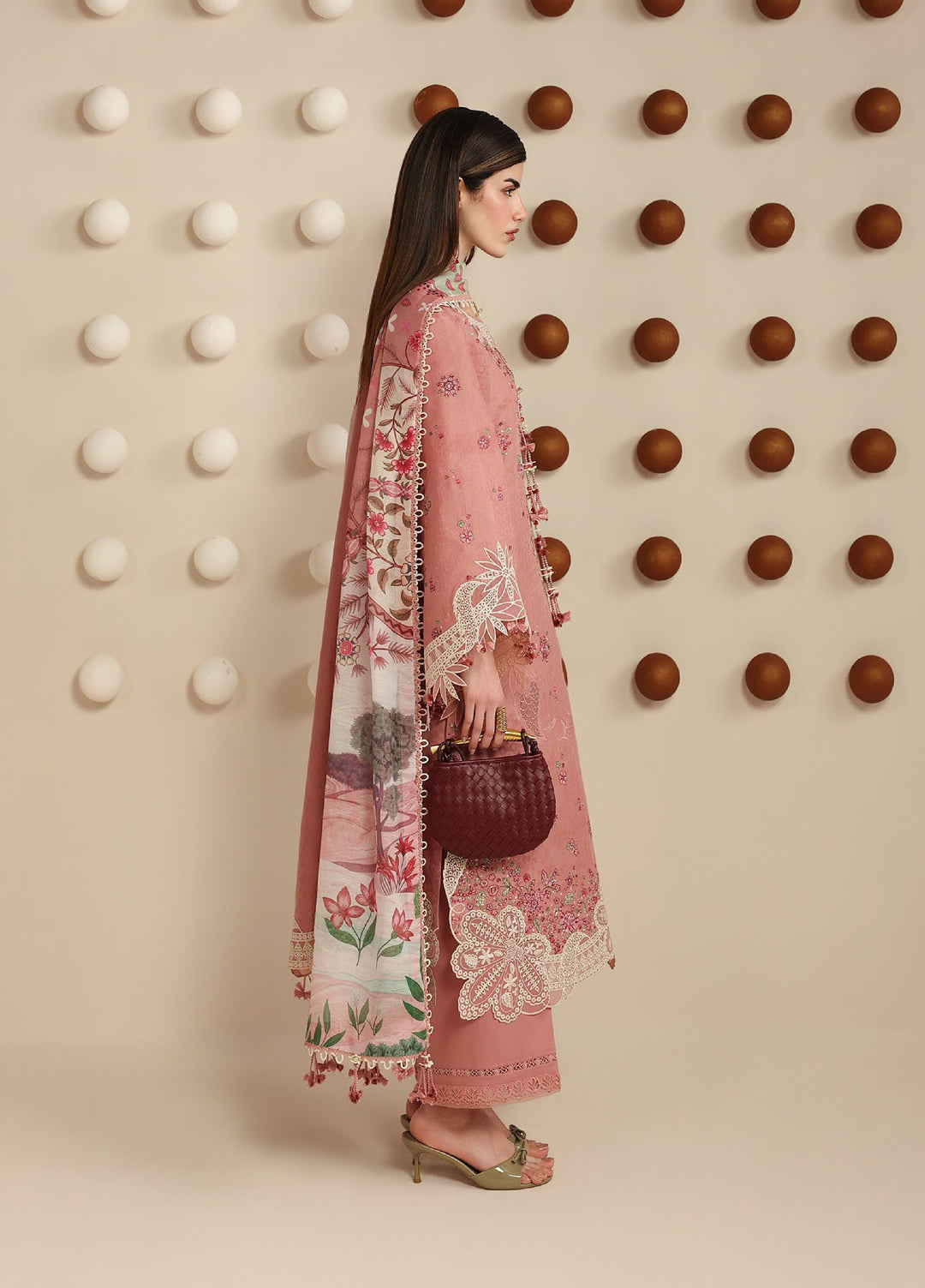 Iris by Jazmin Unstitched Embroidered Jacquard Lawn 3 Piece Suit JZ26ULI IL26-D04 - Eid Collection