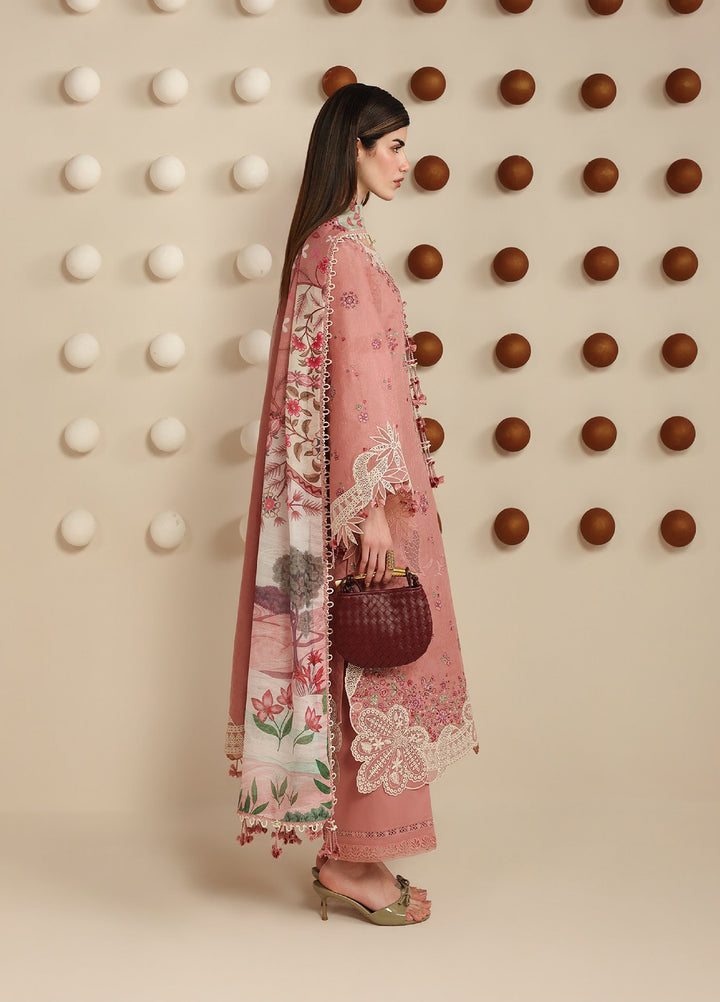 Iris by Jazmin Unstitched Embroidered Jacquard Lawn 3 Piece Suit JZ26ULI IL26-D04 - Eid Collection