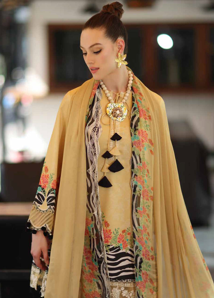 Combination by Charizma Unstitched Embroidered Luxury Lawn 3 Piece Suit CHR26UC CC6-06 - Summer Collection