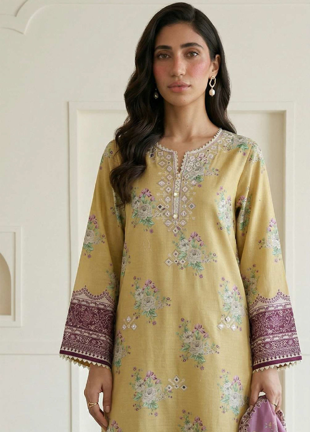 Zellbury Unstitched Printed Dobby Lawn 3 Piece Suit ZB26UVIII WUS26E30709 - Casual Collection