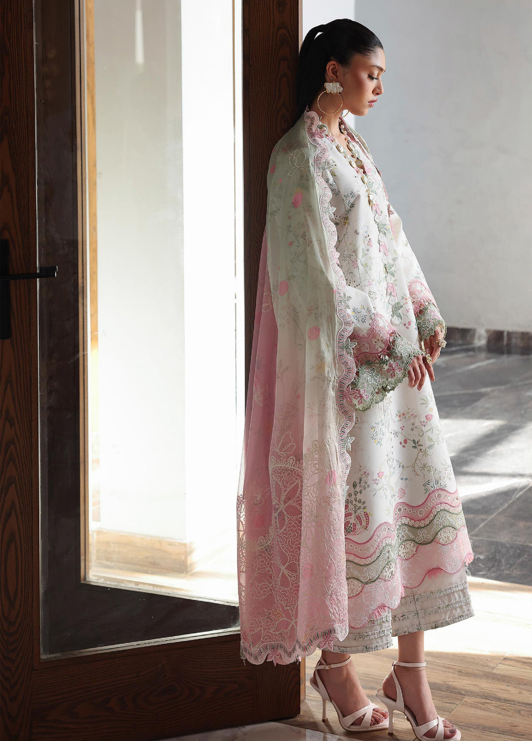 Q Line by Qalamkar Unstitched Embroidered Lawn 3 Piece Suit QLK26ULQ SIAA QKL-9 - Festive Collection