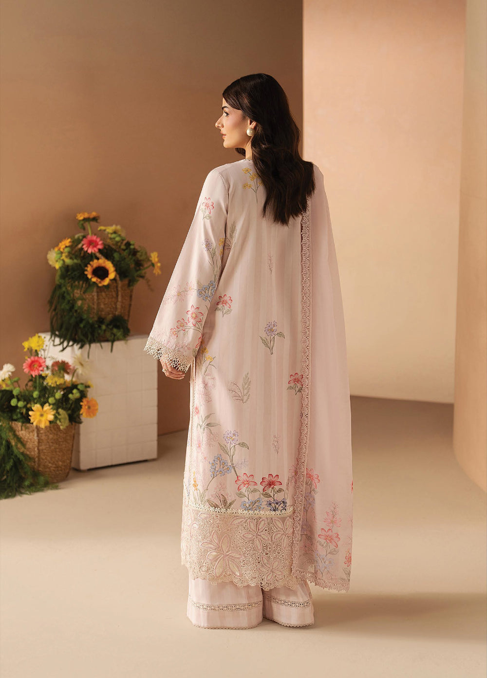 Haze A Prints by Afrozeh Unstitched Embroidered Lawn 3 Piece Suit AF26UAP Hazelen Blush FWU-103 - Summer Collection