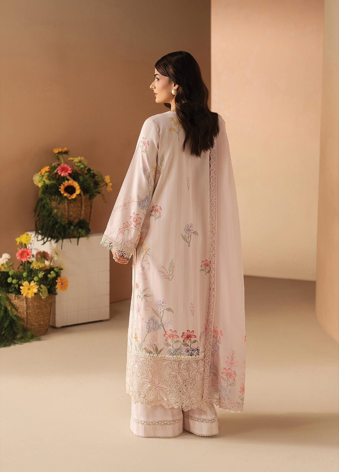 Haze A Prints by Afrozeh Unstitched Embroidered Lawn 3 Piece Suit AF26UAP Hazelen Blush FWU-103 - Summer Collection