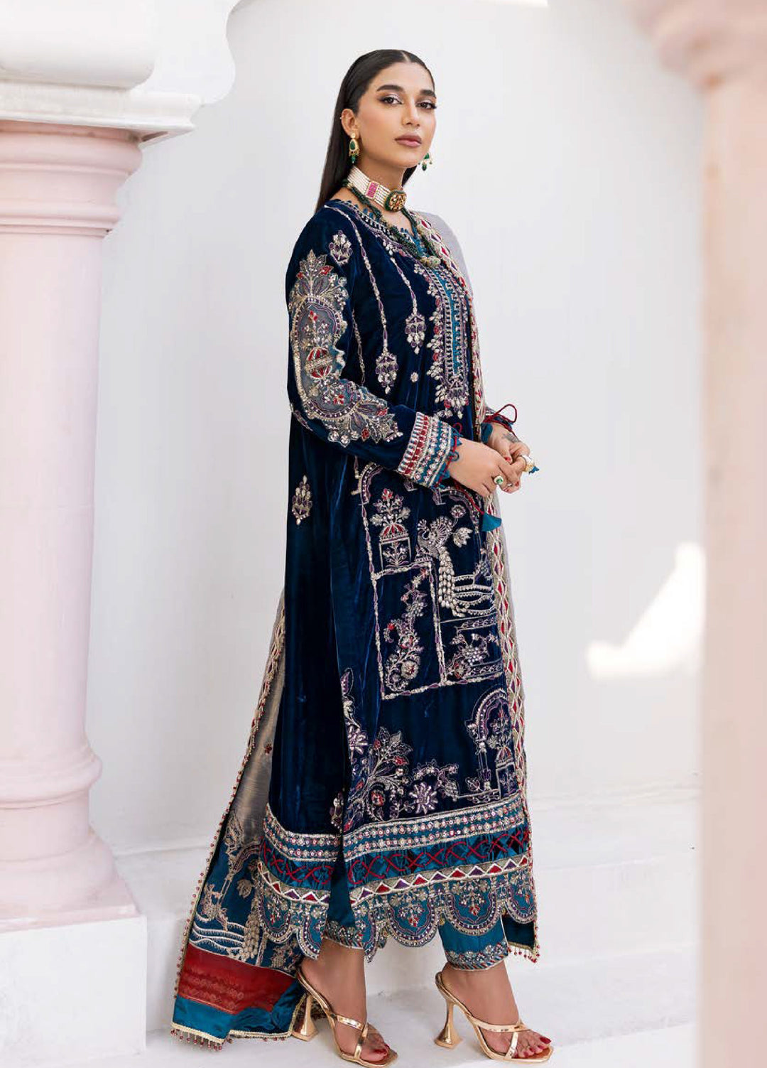 Andaz E Makhmal by Zebtan Unstitched Velvet ZB25 ZAM-12 - Festive Collection