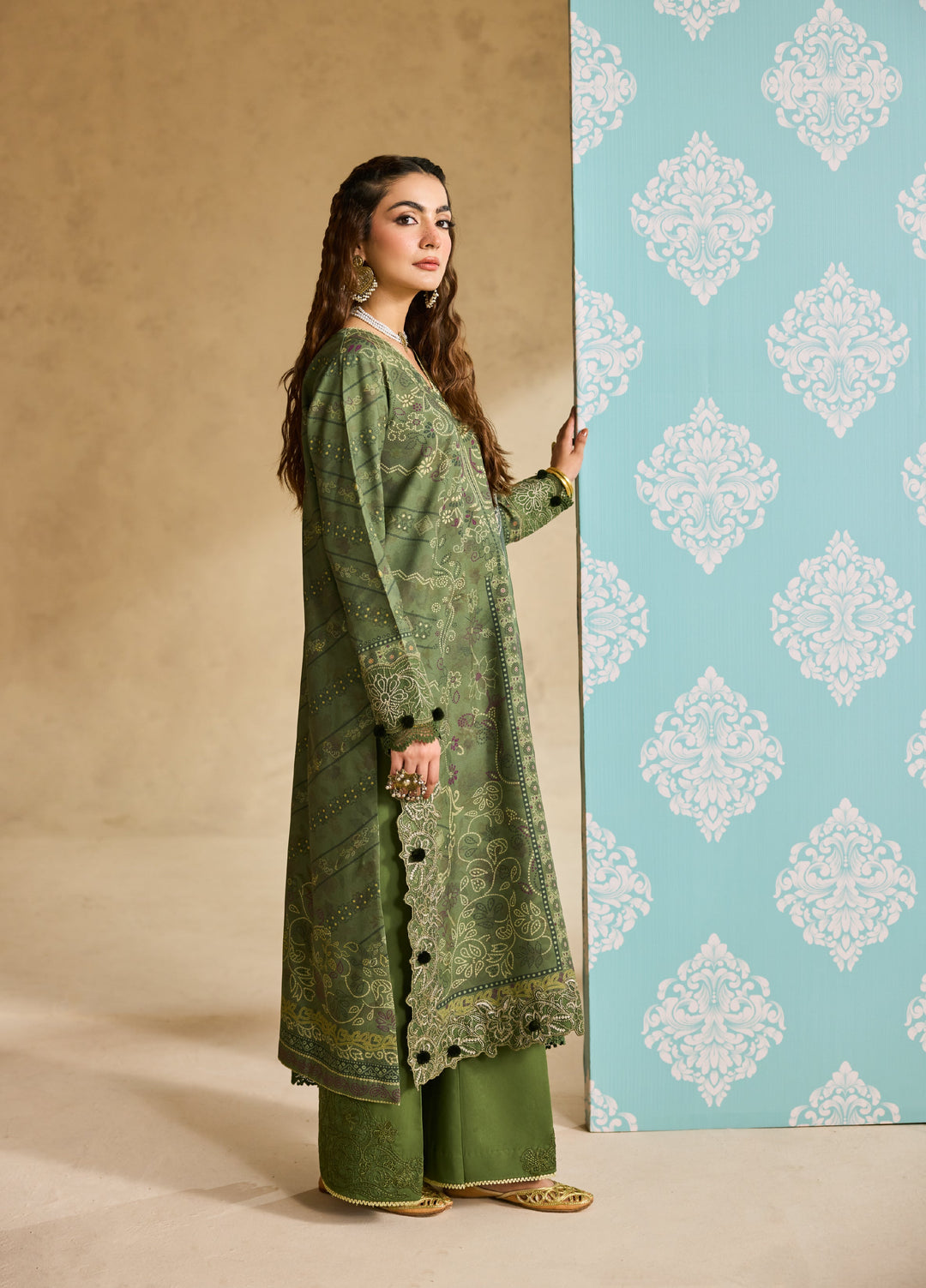 Zync by Florent One Nation Unstitched Khaddar Embroidered Suits 3 Piece FL25ON FL-8A - Winter Collection