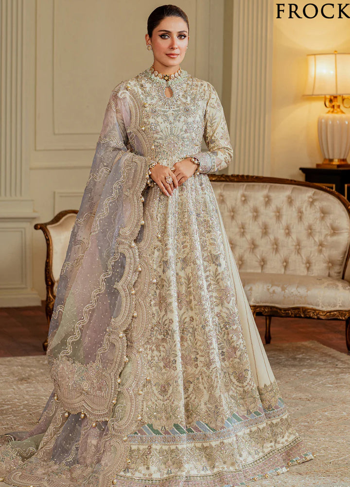 Chantelle by Baroque Unstitched Net Embroidered Suits 3 Piece BQ25FC CH13-06 - Festive Collection