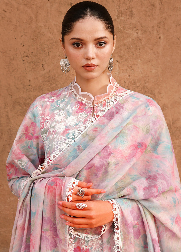 Cross Stitch Unstitched Embroidered Premium Lawn 3 Piece Suit CS26UCPL D10 VELVET DUSK - Eid Collection