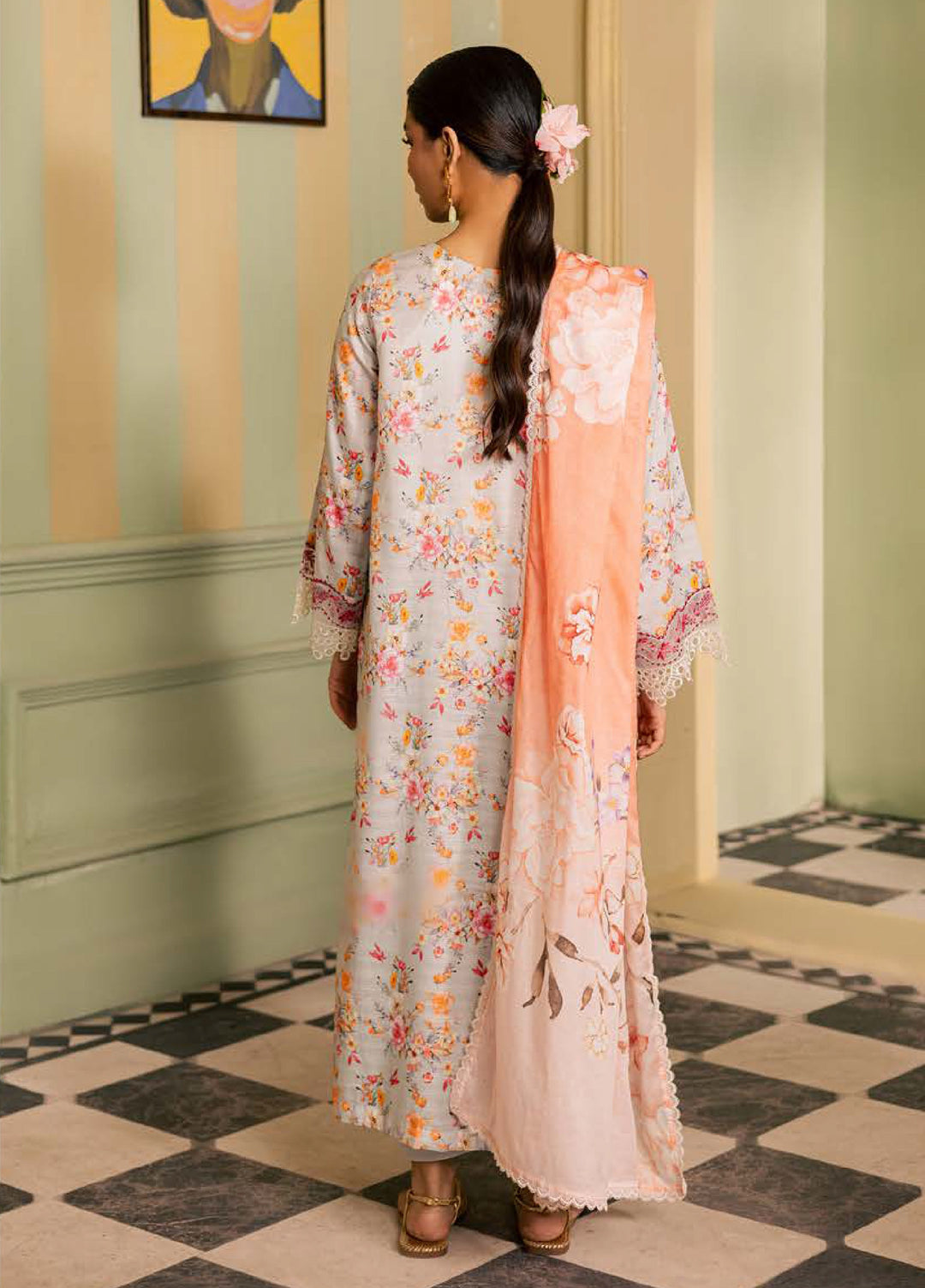 Daria by Riaz Arts Unstitched Embroidered Lawn 3 Piece Suit DA26UCT DA-59 - Summer Collection