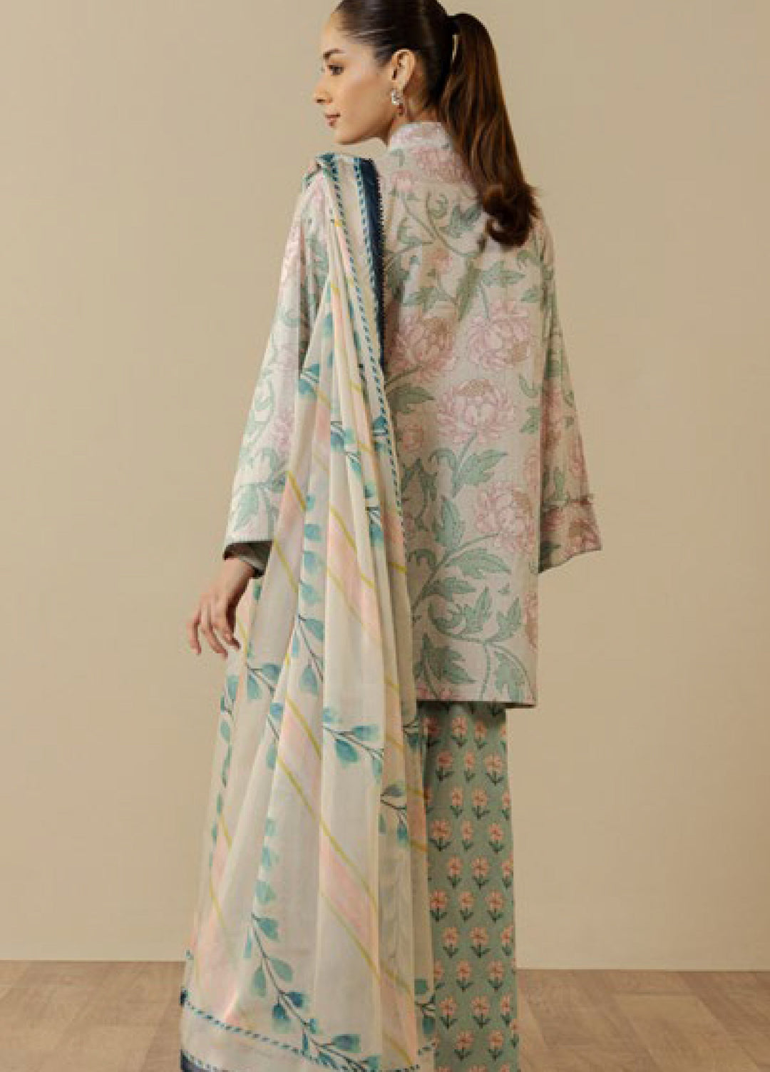 Coco by Zara Shahjahan Unstitched Printed Lawn 3 Piece Suit CZS26UPL MIREYA-5A - Summer Collection