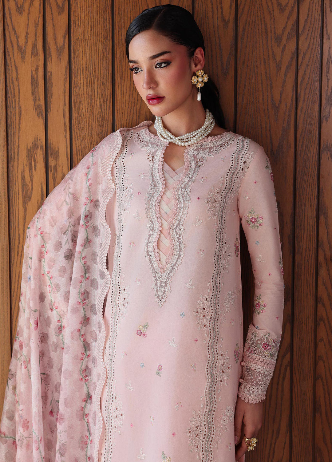 Q Line by Qalamkar Unstitched Embroidered Lawn 3 Piece Suit QLK26ULQ NAIRA QKL-4 - Festive Collection